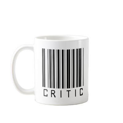 Critic Bar Code Mug by NotWorking