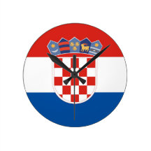 croatia country flag clock