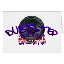 Croatia Croatian DUBSTEP Dub DnB reggae Electro Greeting Card