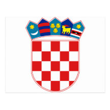 croatia emblem postcard