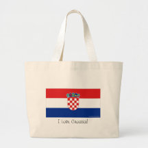 Croatia flag canvas bag