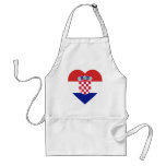 Croatia Flag Heart Apron
