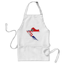 Croatia Flag map HR Hrvatska Aprons