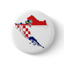 Croatia Flag map HR Hrvatska Buttons