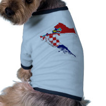 Croatia Flag map HR Hrvatska Dog Tee