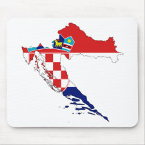 Croatia Flag map HR Hrvatska Mousemat