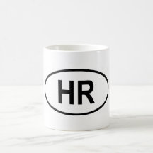 Croatia "HR" Coffee Mugs