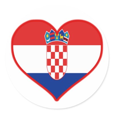 Croatia Love Round Stickers by robby1982