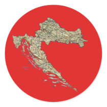 Croatia Map Sticker
