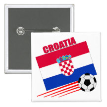 Croatia Soccer Team Button