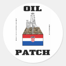 Croatian Oil Fields Sticker,Croatian Flag,Oil,Gas