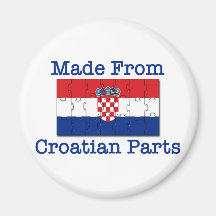 Croatian Parts Refrigerator Magnet