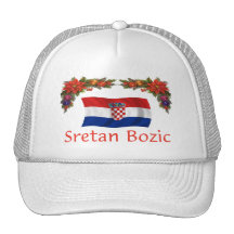 Croatian Sretan Bozic (Merry Christmas) Mesh Hat