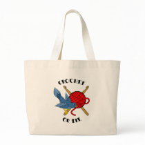 Crochet or Die Tattoo Canvas Bag