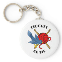 Crochet or Die Tattoo Keychains