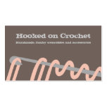 crochet stitching crafts brown pink business cards business cards