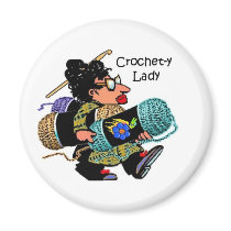 Crochet-y Lady Magnet