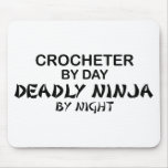 Crocheter Deadly Ninja by Night Mousepads