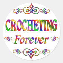 CROCHETING FOREVER STICKER