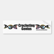 Crocheting Genius DNA Helix Bumper Sticker