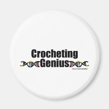 Crocheting Genius DNA Merchandise Fridge Magnets