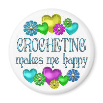 Crocheting Happiness Magnets