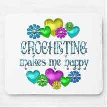 Crocheting Happiness Mouse Pad