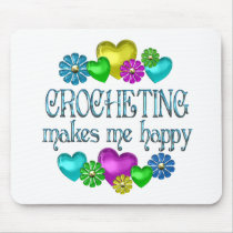 Crocheting Happiness Mouse Pad