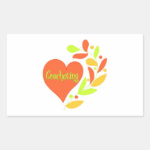 Crocheting Heart Rectangle Stickers