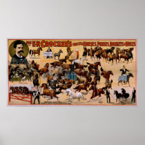 CROCKER'S Educated Horses Act VAUDEVILLE Poster