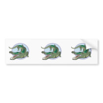 Crocodile/Alligator Circle Design Bumper Stickers