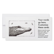 Crocodile alligator fun art cards announcements photo card
