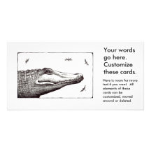 Crocodile alligator fun art cards announcements photo card