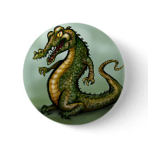 Crocodile Pinback Button