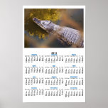 Crocodile in a Breeding Farm Poster Calendar