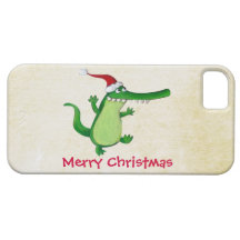 Crocodile mignon de Noël Coques Case-Mate iPhone 5
