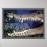CROCODILE QUOTE - WINSTON CHURCHILL APPEASER posters