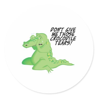 crocodile tears sticker by doonidesignsanimals