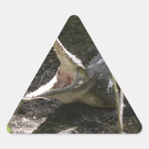 crocodile with open mouth triangle sticker
