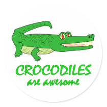Crocodiles are Awesome Round Sticker