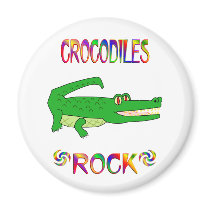 CROCODILES ROCK REFRIGERATOR MAGNET