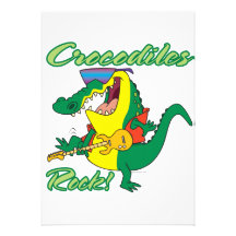 crocodiles rock music croc cartoon invites