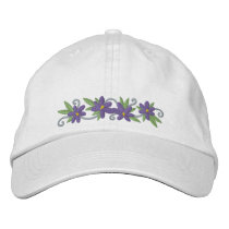 Crocus Blooms Embroidered Hats