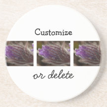 Crocus with Water Beads; Customizable Drink Coasters