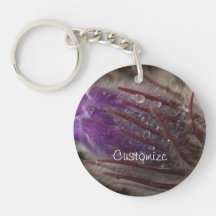 Crocus with Water Beads; Customizable Acrylic Key Chain