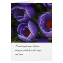 Crocuses Condolence Card