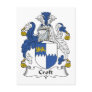Croft Family Crest Postcard