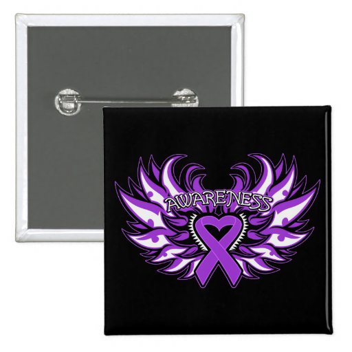 Crohn's Disease Awareness Heart Wings.png Button