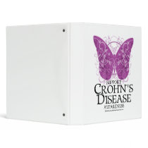 Crohn's Disease Butterfly 3 Ring Binders