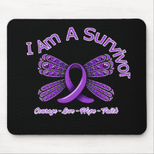 Crohn's Disease Butterfly I Am A Survivor Mouse Pads